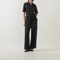 Tilla Dot Printed Belted Jumpsuit