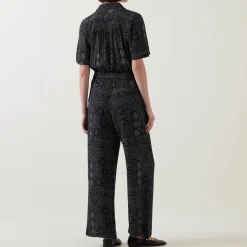 Tilla Dot Printed Belted Jumpsuit