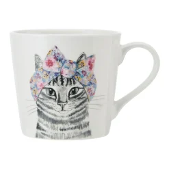 Tipperleyhill Cat Print Fine China Mug 380ml