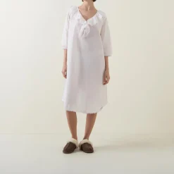 Sale COTTON REAL Toby Voile Ruffle-Trim Night Dress