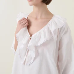 Sale COTTON REAL Toby Voile Ruffle-Trim Night Dress