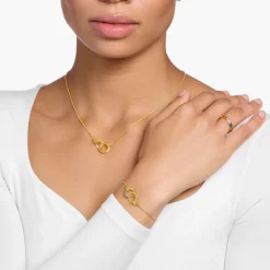 Together Forever Embellished Gold-Plated Bracelet