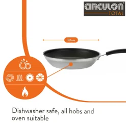 Total Stainless Steel Frying Pan 30cm