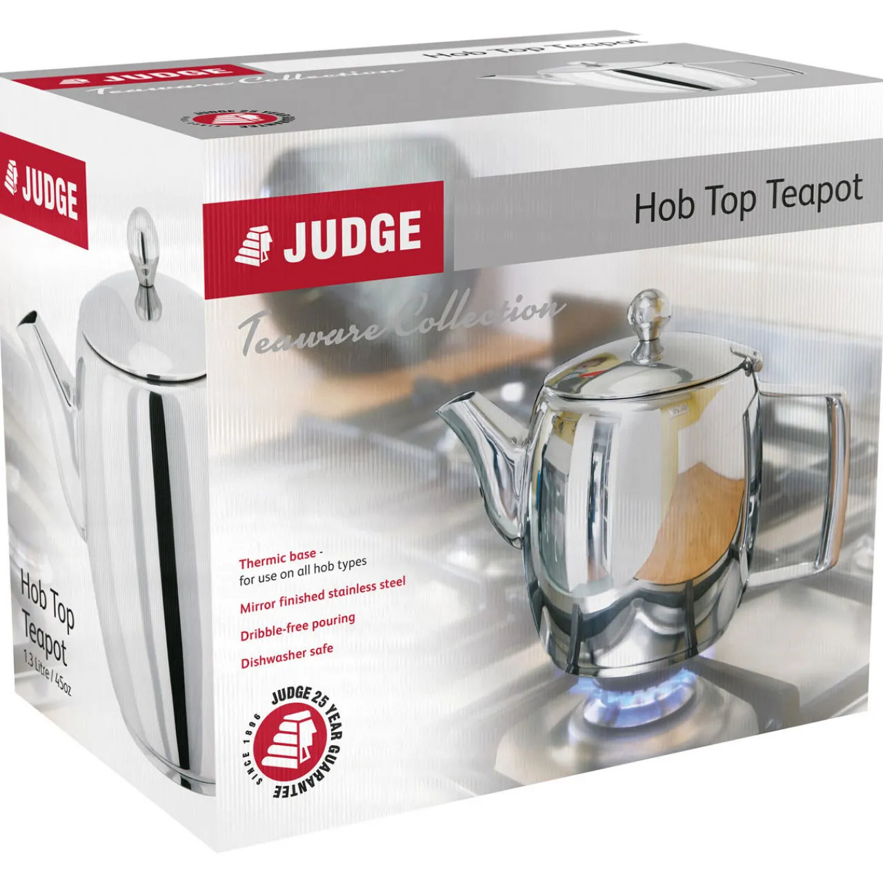 New JUDGE Traditional Hob Top Six-Cup Teapot 1.3L