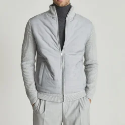 Sale REISS Trainer Hybrid Zip-Through Sweater