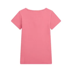 Triangle Logo Ribbed Knit T-Shirt