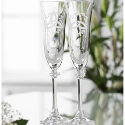 Best GALWAY CRYSTAL Trinty Knot Shamrock Liberty Flutes