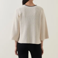 Tritte Contrast Trim Open Front Cardigan