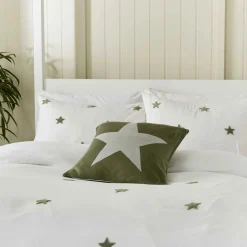 Tufted Star Duvet Set Green