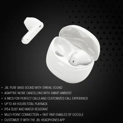 Outlet JBL Tune Flex 2 True Wireless Noise Cancelling Earbuds White