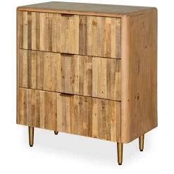 Discount CASEYS FURNITURE Turin 3-Drawer Chest Brown