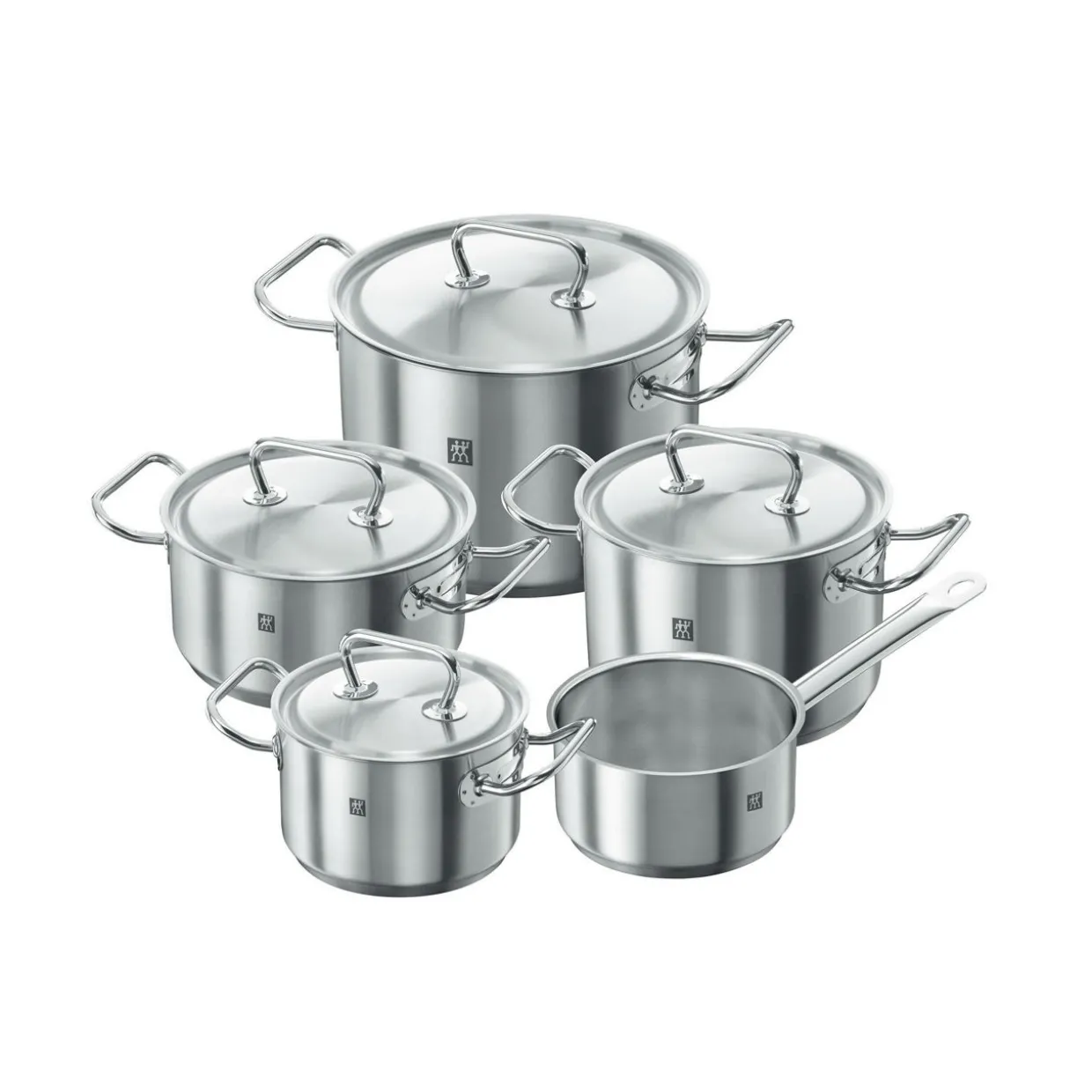 Twin Classic 5 Piece 18-10 Stainless Steel Pot Set