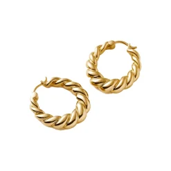 Twisted Tidal Medium Hoop Earrings