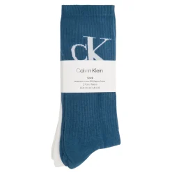 Discount CALVIN KLEIN Two-Pack Monogram Logo Quarter Socks