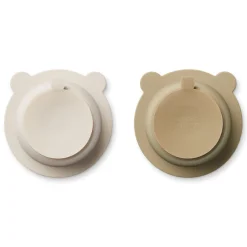 Two-Pack Peony Suction Bowl