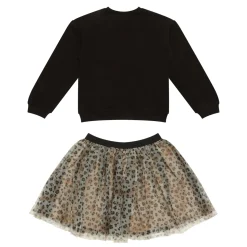 Discount MAYORAL Two-Piece Bow-Detail Sweatshirt & Leopard Print Skirt Set