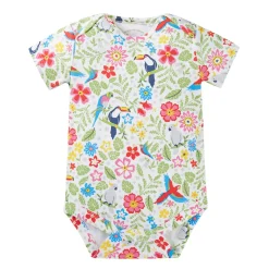 Two-Piece Floral Stripe Bodysuit Set