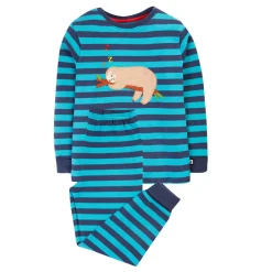 Two-Piece Lunar Striped Sloth Pyjama Set