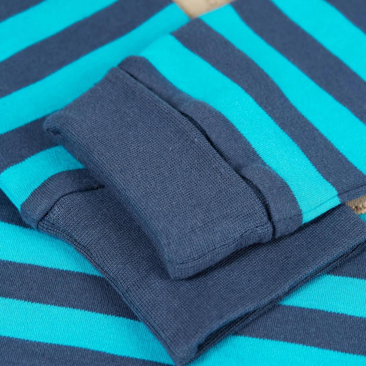 Two-Piece Lunar Striped Sloth Pyjama Set