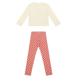 Two-Piece Plant T-Shirt & Printed Leggings Set