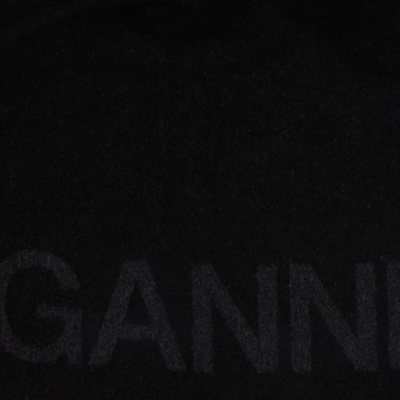 New GANNI Two-Tone Logo Scarf