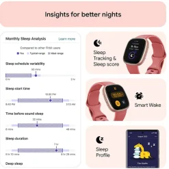 Best FITBIT Versa 4 Pink Sand-Copper Rose Smart Watch