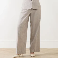 Vilka Pinstripe Wide Leg Trousers