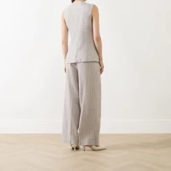 Vilka Pinstripe Wide Leg Trousers