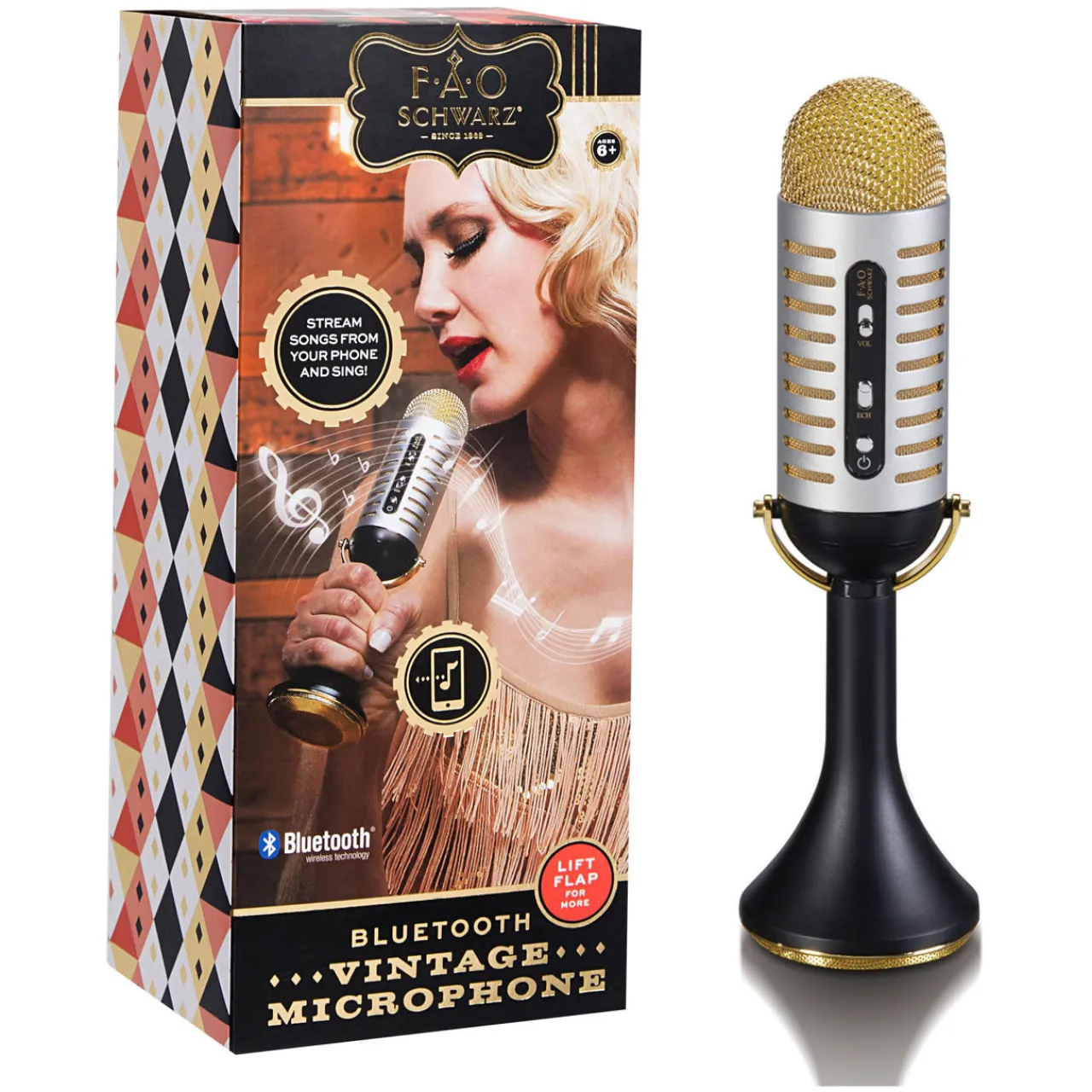 Outlet FAO SCHWARZ Vintage Musical Bluetooth Microphone
