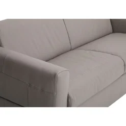 Visconti Leather Sofa Bed Warm Grey