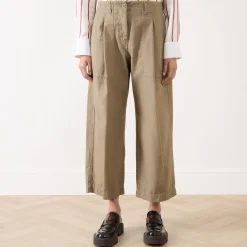 Clearance WEEKEND MAX MARA Vista Cropped Barrel Leg Trousers