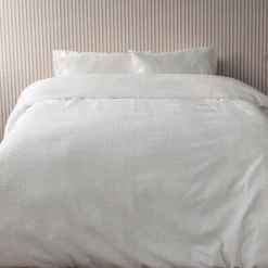 Online BELLEDORM Waffle Stripe Duvet Set Vanilla