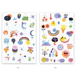 Weather Emoji Temporary Tattoos