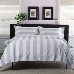 West End Duvet Set Grey/White