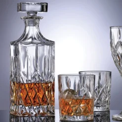 Whiskey Decanter & Whiskey Glasses 7-Piece Set