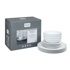 New DENBY White By 12-Piece Tableware Set