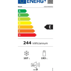 Hot BOSCH White No Frost Fridge Freezer