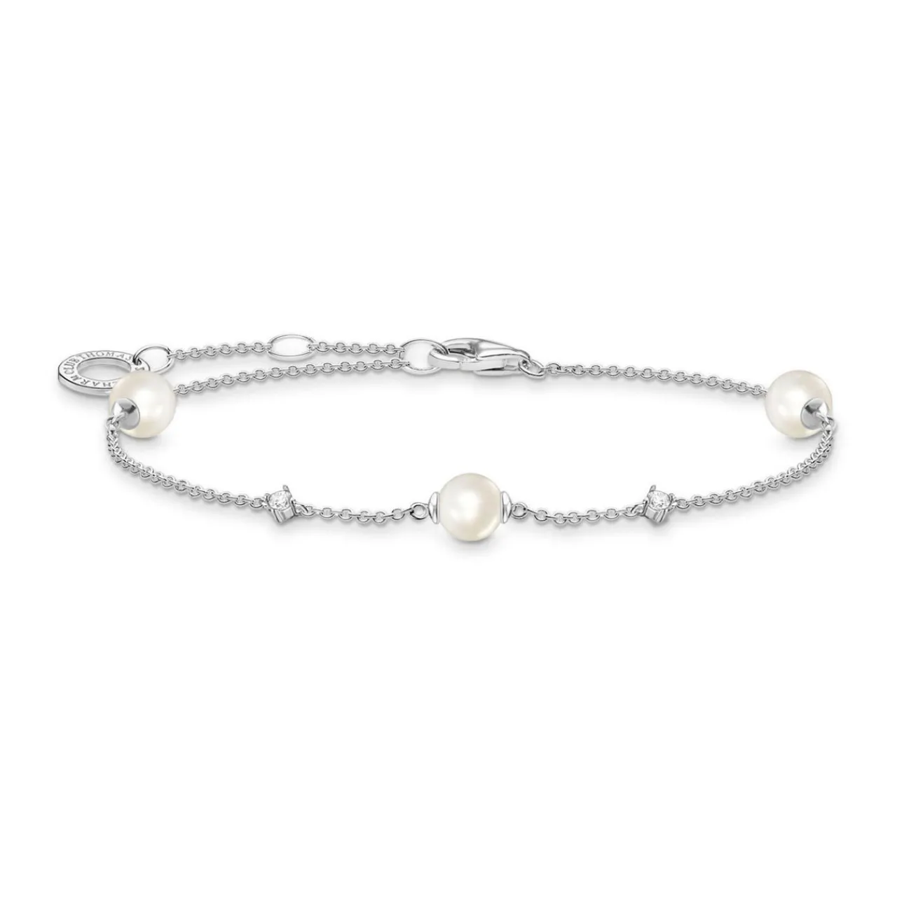 New THOMAS SABO White Stones & Pearls Bracelet