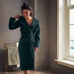 Women's Smooth Bathrobe Petrol
