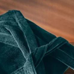 Women's Smooth Bathrobe Petrol