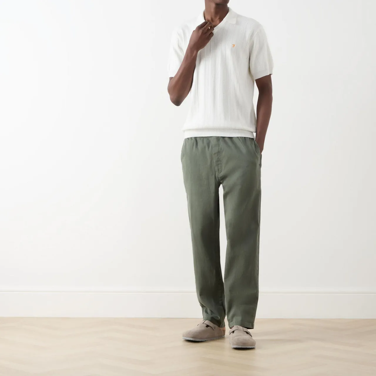 Sale FARAH Woodford Logo Knitted Polo Shirt