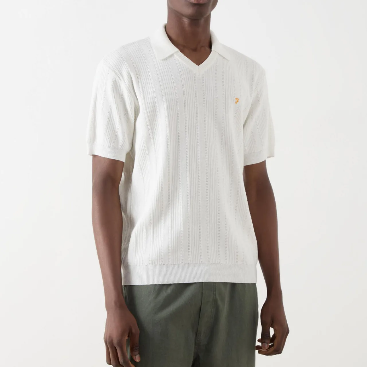 Sale FARAH Woodford Logo Knitted Polo Shirt