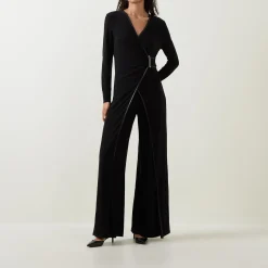 Fashion JOSEPH RIBKOFF Wrap Wide Leg Jumpsuit