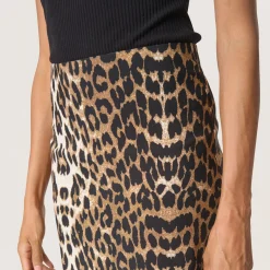 Clearance SOAKED IN LUXURY Xala Leopard Pencil Skirt
