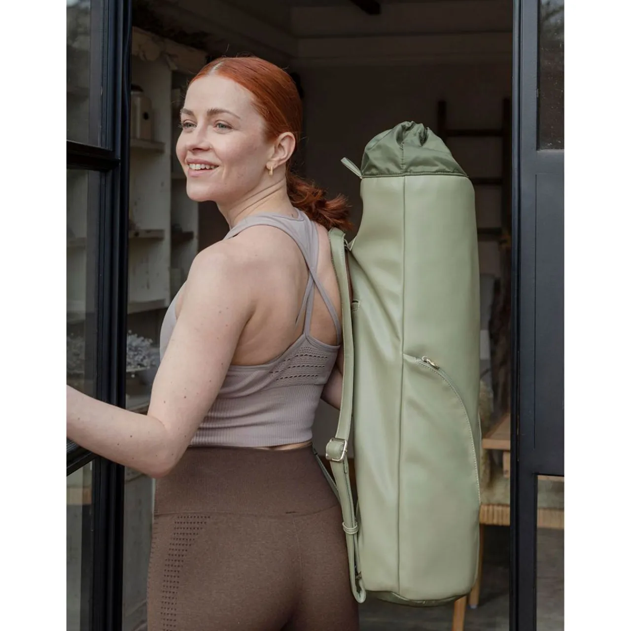 Hot STACKERS Yoga Bag Moss Green
