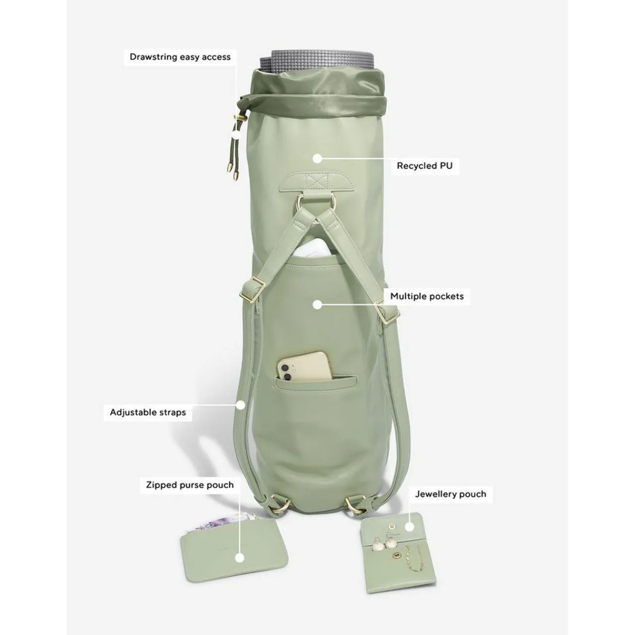 Hot STACKERS Yoga Bag Moss Green