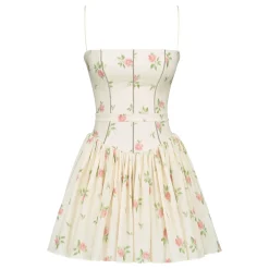 Ysabella Floral Mini Flared Sundress