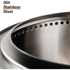 Yukon Fire Pit with Stand Black