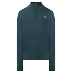 Zebra Logo Half-Zip Sweater