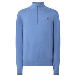 Zebra Logo Half-Zip Sweater